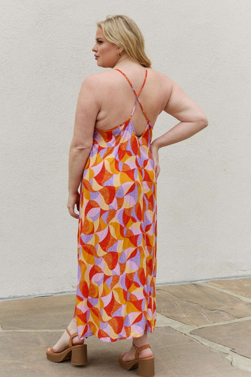 And The Why Full Size Printed Sleeveless Maxi Dress - Rollexi