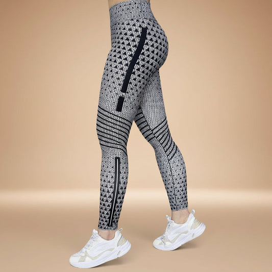 High-Elastic Printed Yoga Leggings – High Waist Tummy Control Fitness Pants - Rollexi