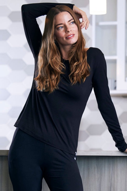 Women's Bamboo Lounge Long Sleeve T-Shirt - Rollexi