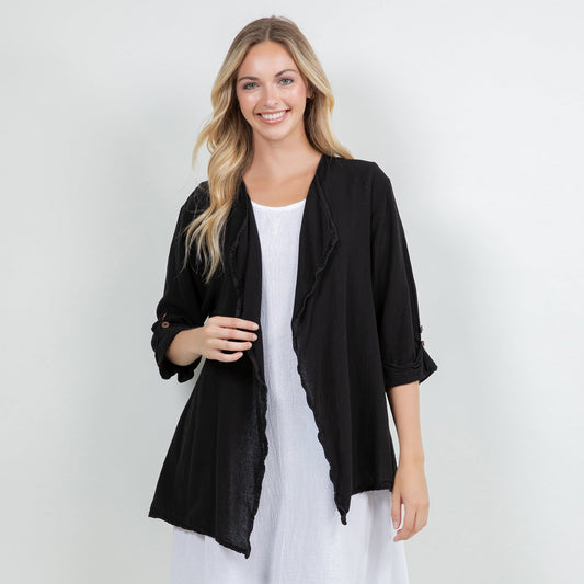 Jeanne Bolero Resort Wear Jacket 100% Cotton Gauze - Rollexi