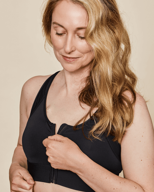 Hero Front‑Closure Sports Bra - Black - Rollexi