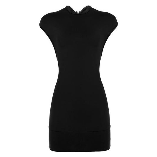 Backless Ribbon Cutout Bodycon Dress - Rollexi