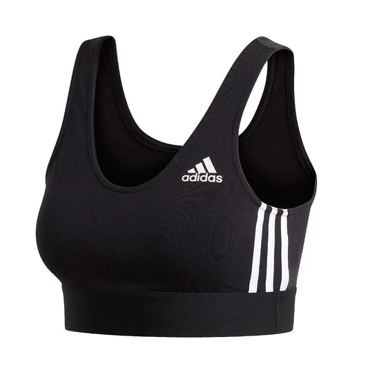 adidas Women's Must Haves 3-Stripes Bra Top - Black White - Rollexi