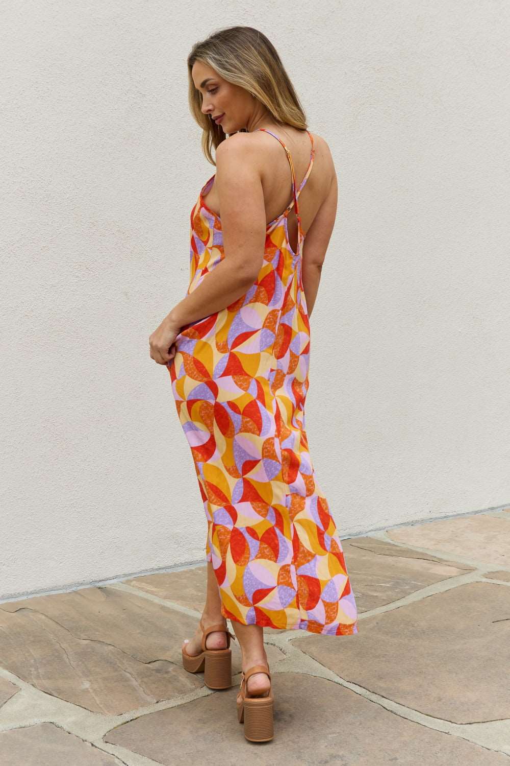 And The Why Full Size Printed Sleeveless Maxi Dress - Rollexi