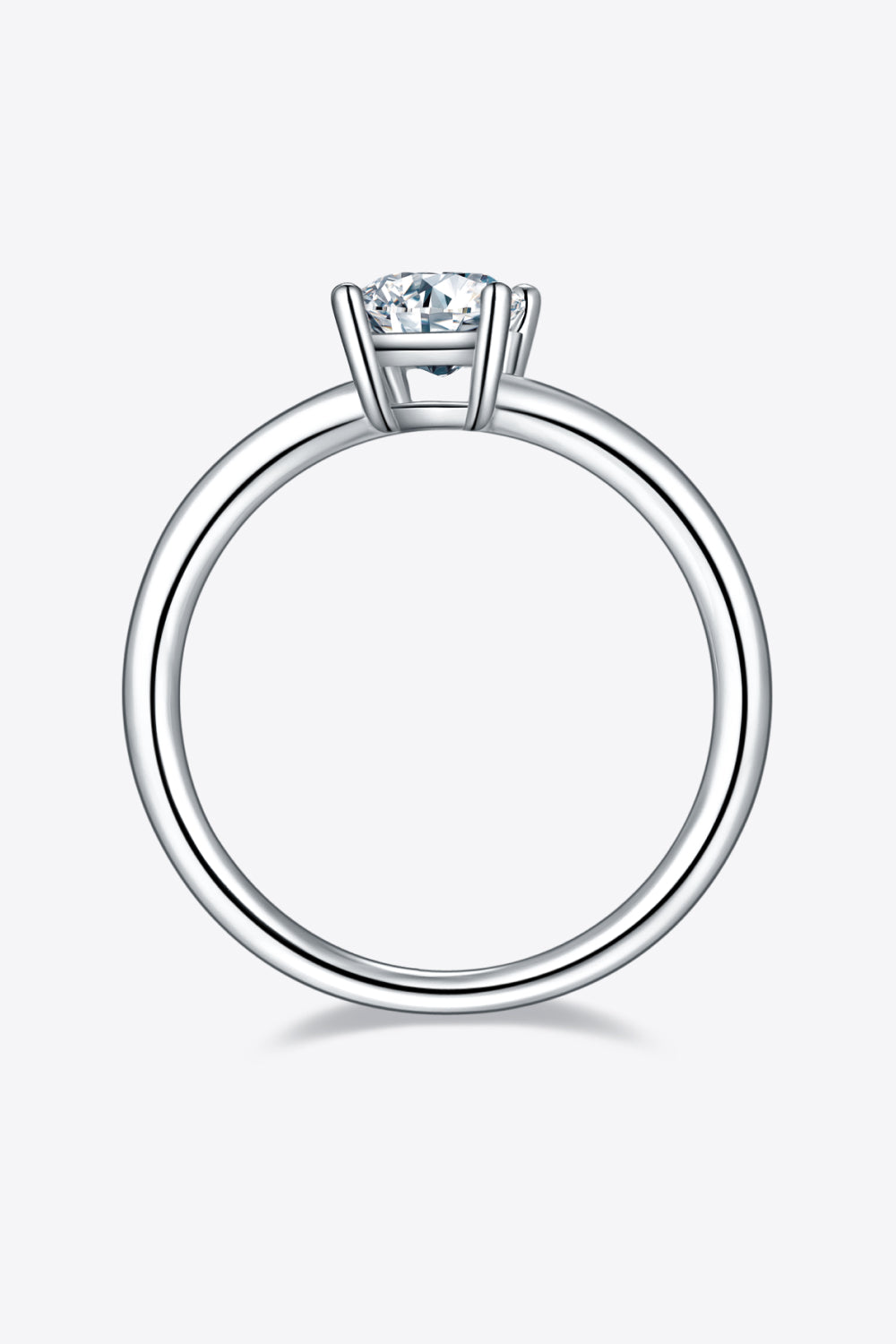 1 Carat Moissanite 925 Sterling Silver Solitaire Ring - Rollexi