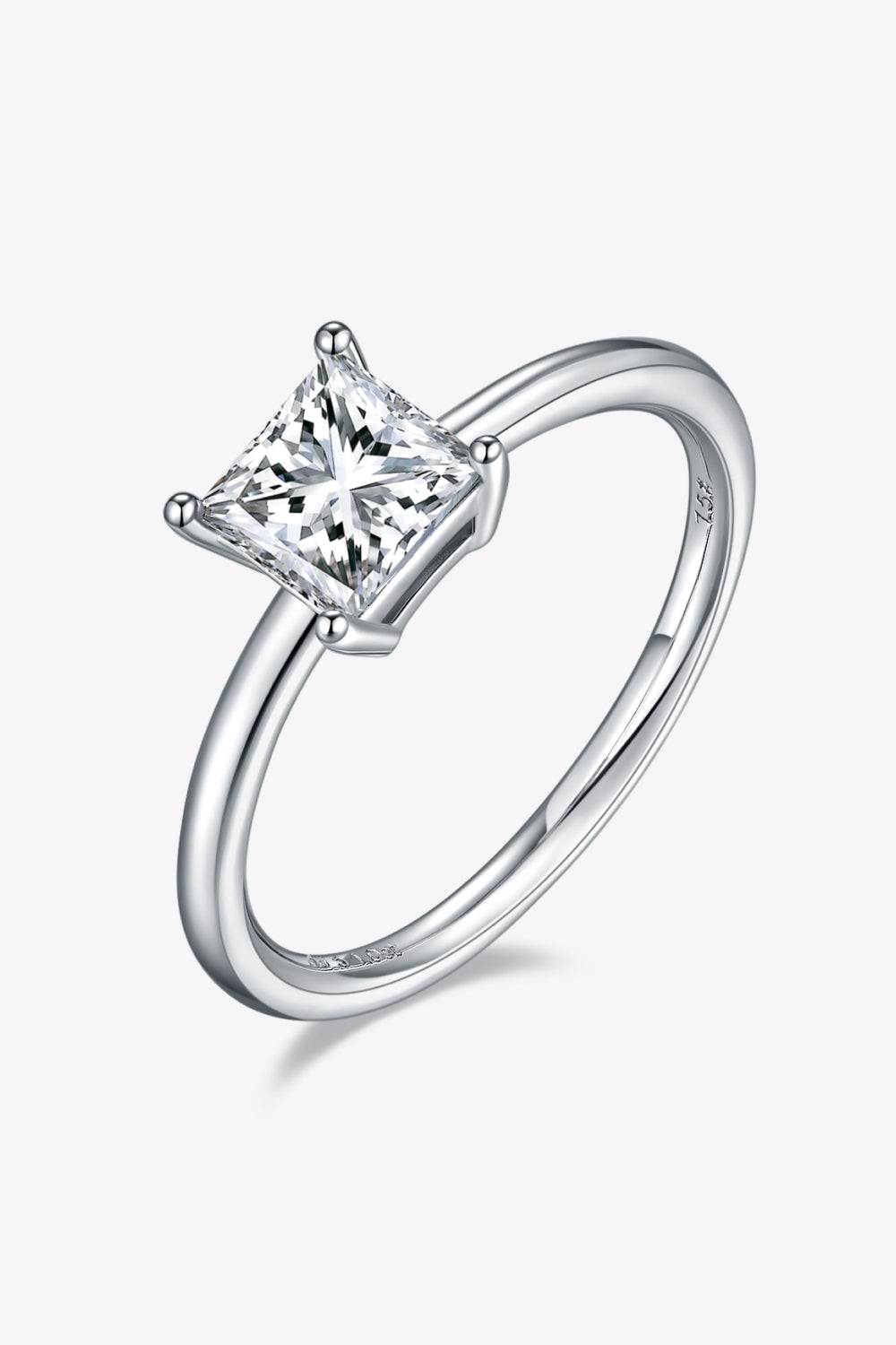 1 Carat Moissanite 925 Sterling Silver Solitaire Ring - Rollexi