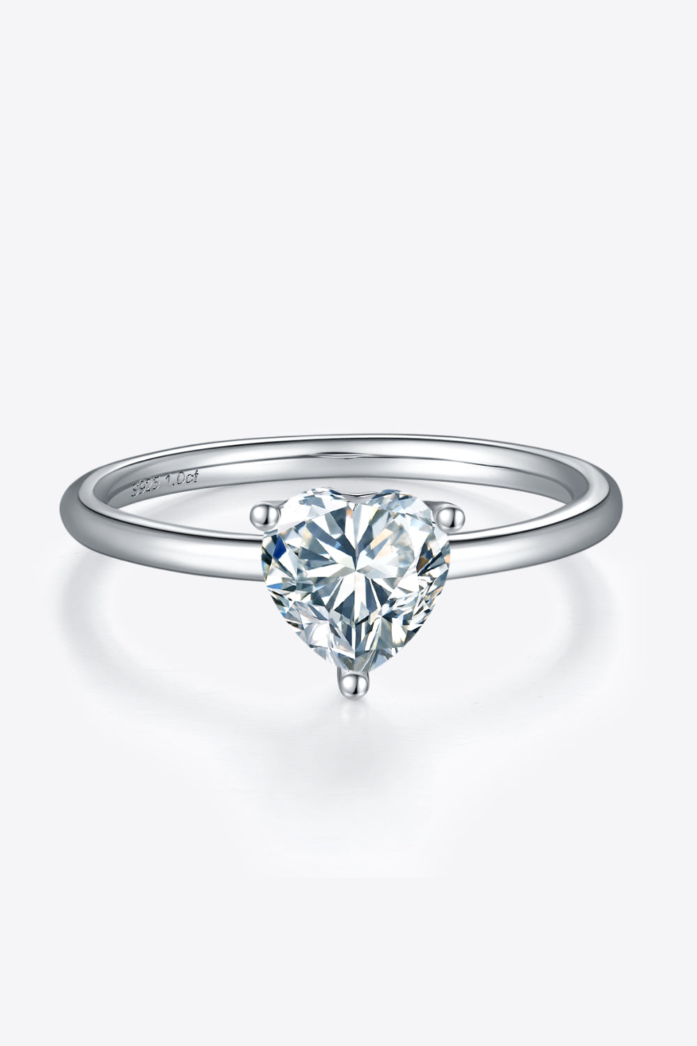 1 Carat Moissanite 925 Sterling Silver Solitaire Ring - Rollexi