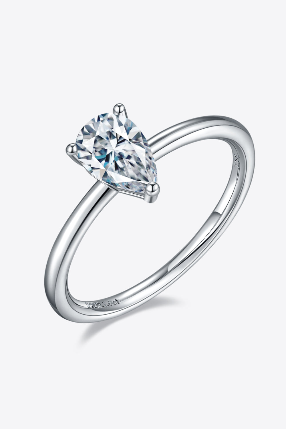 1 Carat Moissanite 925 Sterling Silver Solitaire Ring - Rollexi