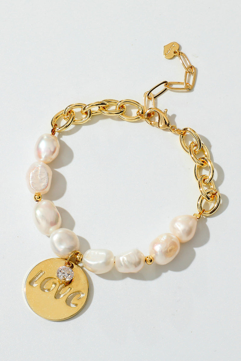 LOVE Freshwater Pearl Bracelet - Rollexi