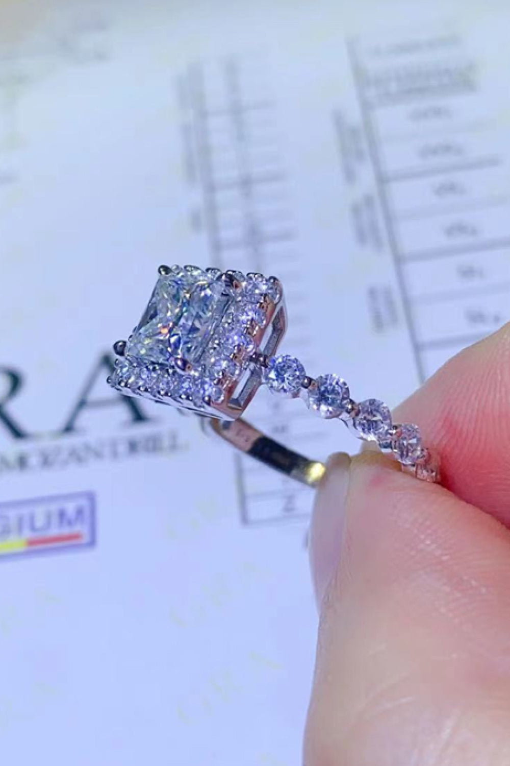 1 Carat Moissanite Square Ring - Rollexi