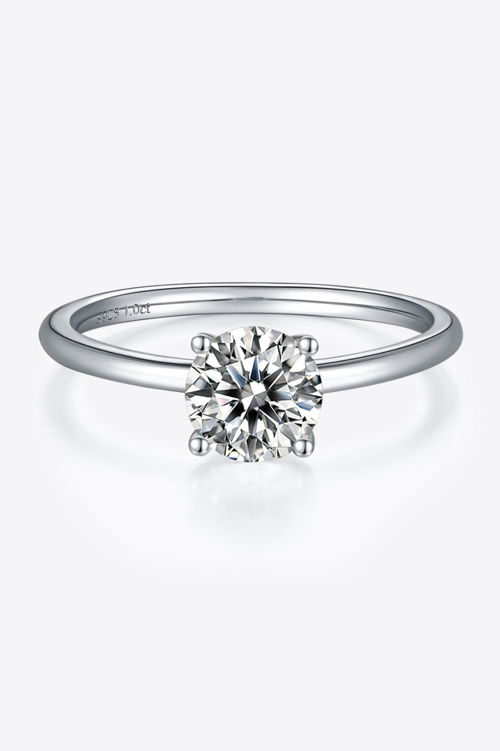 1 Carat Moissanite 925 Sterling Silver Solitaire Ring - Rollexi