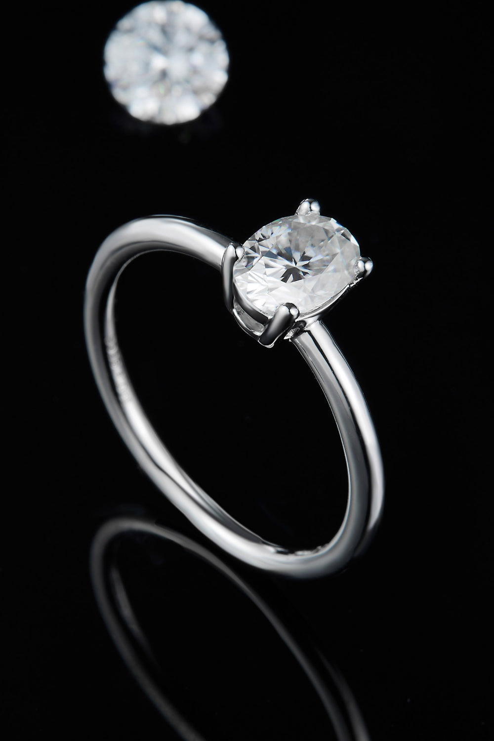 1 Carat Moissanite 925 Sterling Silver Solitaire Ring - Rollexi