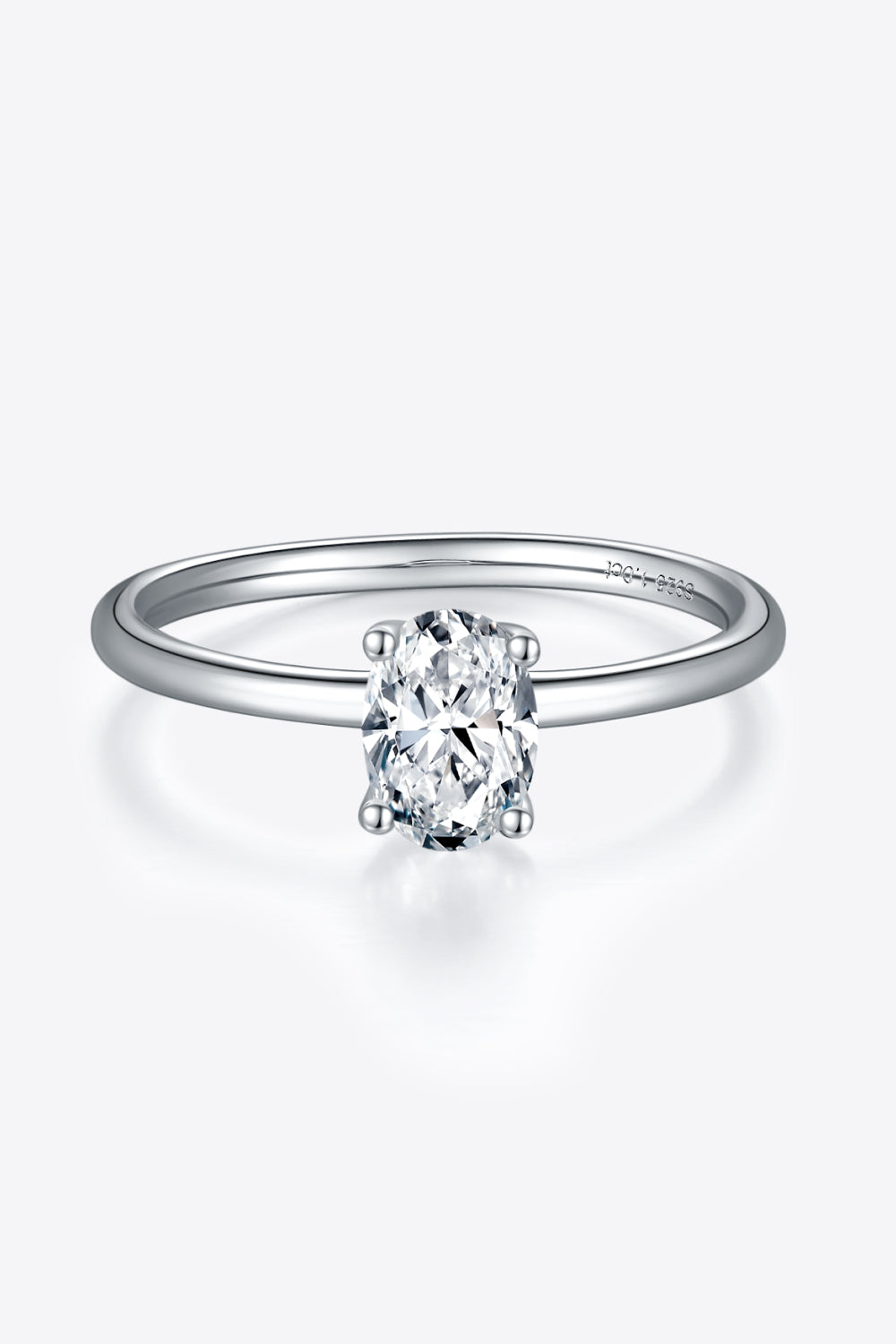 1 Carat Moissanite 925 Sterling Silver Solitaire Ring - Rollexi