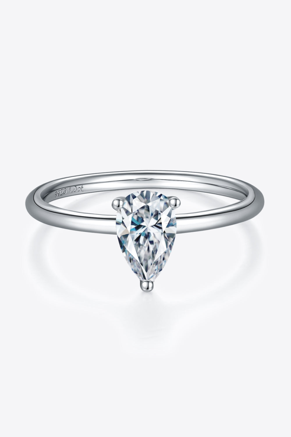 1 Carat Moissanite 925 Sterling Silver Solitaire Ring - Rollexi