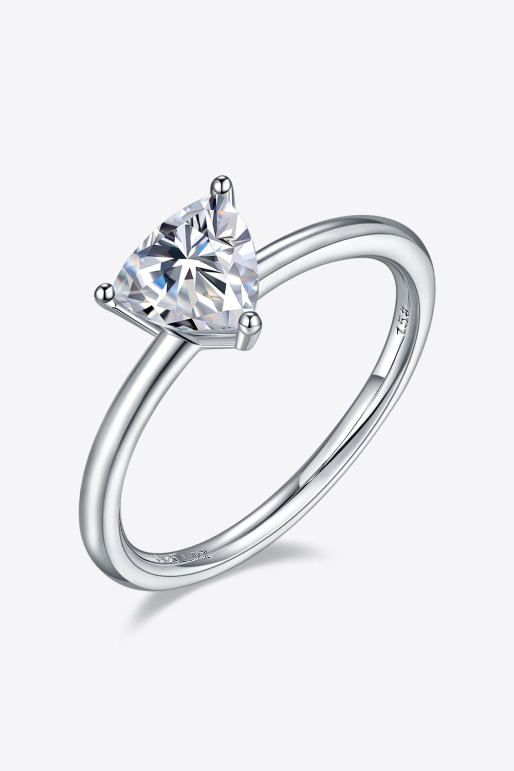 1 Carat Moissanite 925 Sterling Silver Solitaire Ring - Rollexi