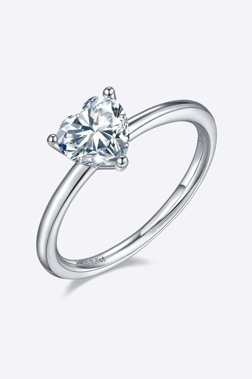 1 Carat Moissanite 925 Sterling Silver Solitaire Ring - Rollexi